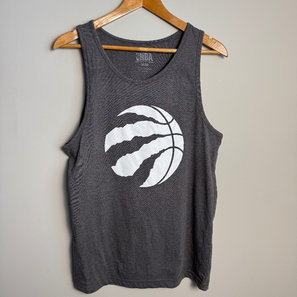 NBA Toronto Raptors Men's Logo Tank Top Gray Size Medium